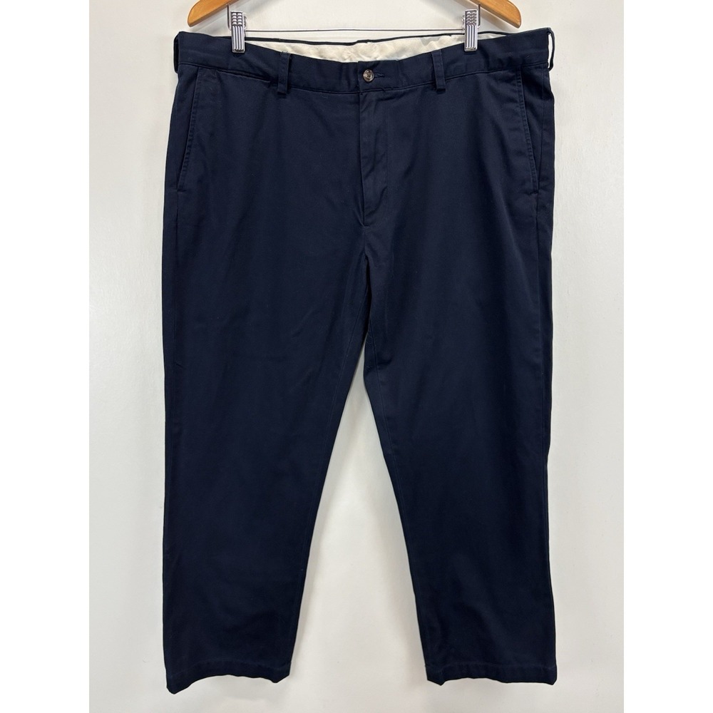 Polo Ralph Lauren Pants Mens 40x30 Navy Blue Classic Fit Chino Flat Front Cotton